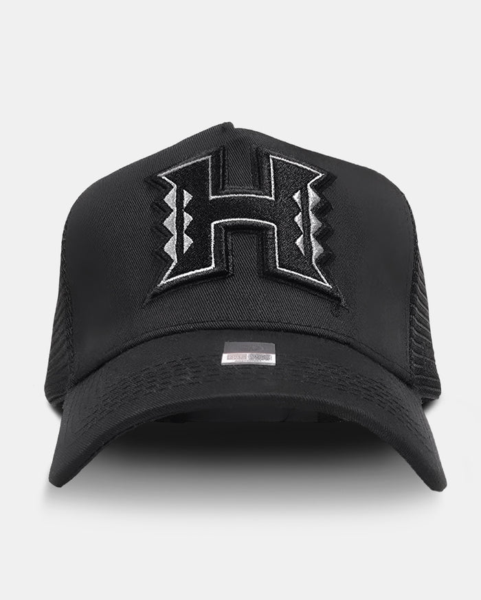 UH MĀNOA Black A-Frame Trucker