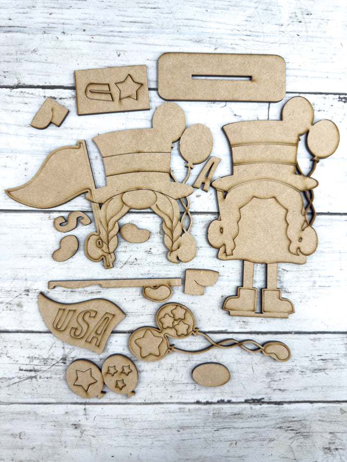 USA & Liberty Gnome PAIR DIY Kit