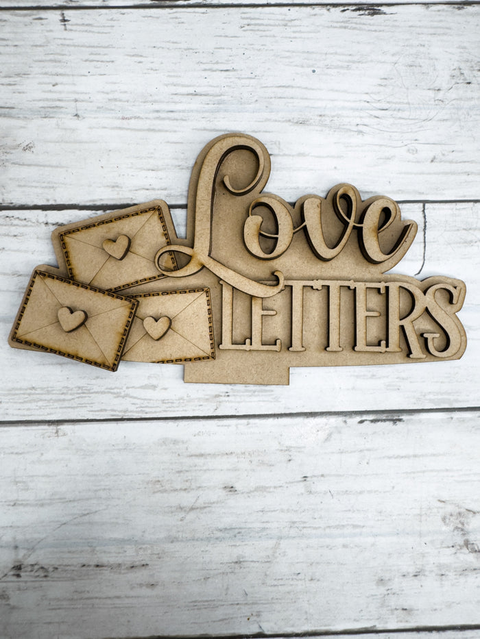 Valentine's Day Love Letters Slot Insert for Interchangeable bases DIY Kit
