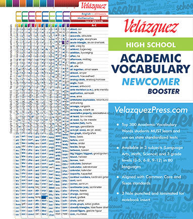 Velázquez High School Academic Vocabulary Newcomer Booster Set - Vietnamese