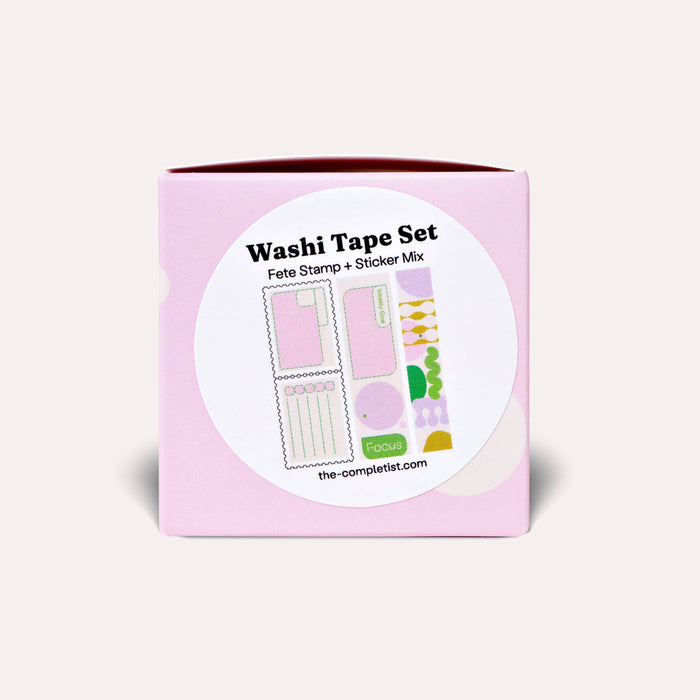 Washi Tape Set | Fete Tabs Stamp + Sticker Mix