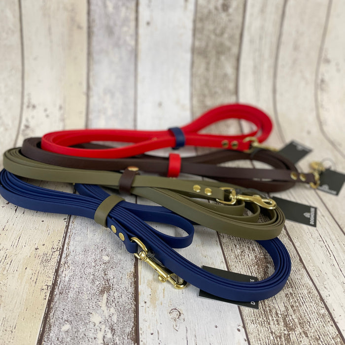Waterproof Classic Vegan Leather Longline 5m Dog Lead