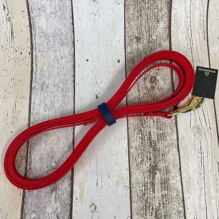 Waterproof Classic Vegan Leather Longline 5m Dog Lead