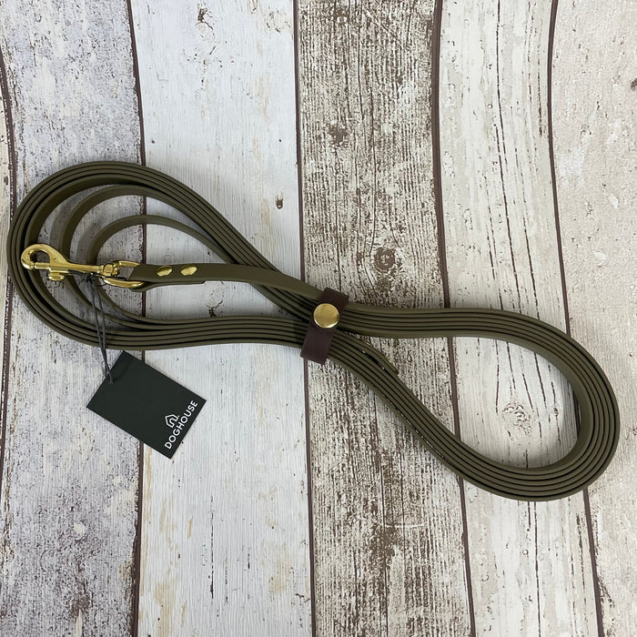 Waterproof Classic Vegan Leather Longline 5m Dog Lead