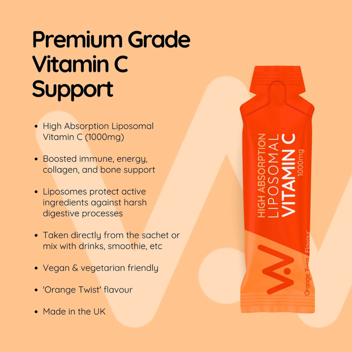 Well Actually Liposomal Vitamin C 1000mg Sachet 7ml 30 Pack