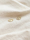 Whiskey + Wine - Eye Brass Earrings