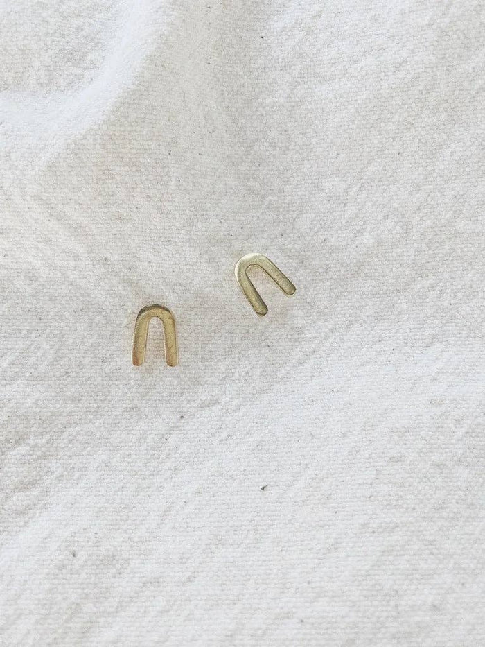 Whiskey + Wine - Maeve Brass Earrings